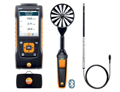 0563 4406: testo 440 výhodná kombinovaná sada 1 pro měření proudění s Bluetooth®