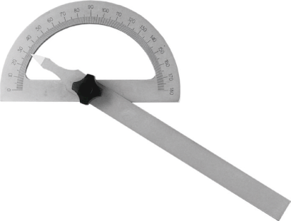 Úhloměr HITEC 0-180° s aretačním šroubem 120 mm délka ramene 150 mm (301-87)