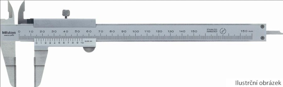 536-135: Analogové posuvné měřítko s Noniem MITUTOYO 0-200/0,05mm čelistmi ve tvaru ostří