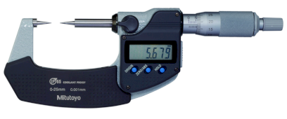 342-264-30: Digitální třmenový mikrometr s měřicími doteky ve tvaru hrotů
MITUTOYO 75-100/0,001mm