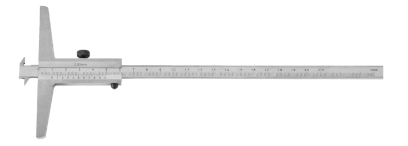 Analogový hloubkoměr HITEC s dvojitým nosem 200/0,02 mm (120-431)
