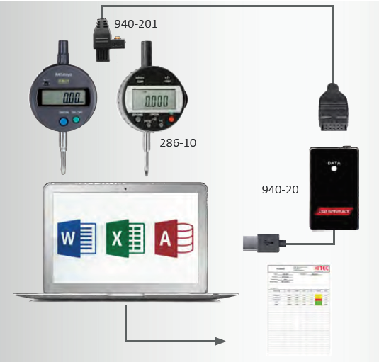 Propojovací kabel pro úchylkoměry (HT-940-201)