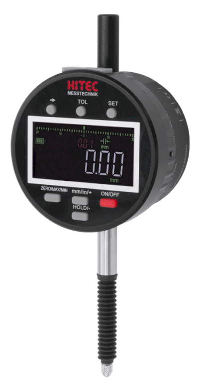 Digitální úchylkoměr HITEC 25/001 mm/inch s TOL, TIR, IP65, nabíjecí USB-C, Bluetooth  (HT-288-504)