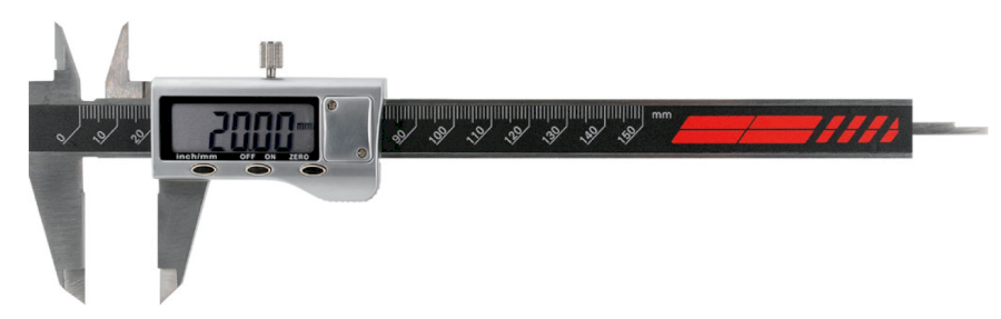 Digitální posuvné měřítko HITEC 150 mm/0,01 mm/inch hliníkový kryt (109-45)
