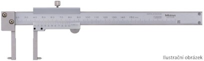 536-147: Analogové posuvné měřítko s Noniem MITUTOYO 30-300/0,05mm s úzkými čelistmi pro měření vnitřních rozměrů