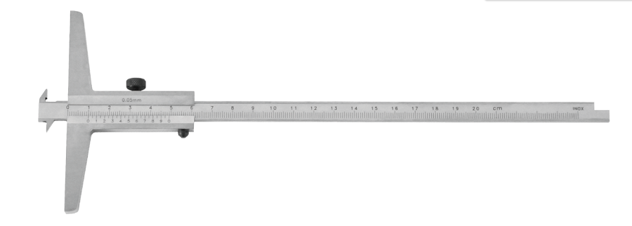 Analogový hloubkoměr s dvojitým nosem 150/0,05 mm (HT-120-28)