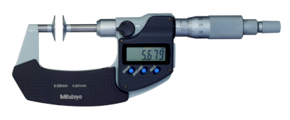 369-251-30: Digitální třmenový mikrometr s neotáčivým vřetenem a talířkovými
doteky MITUTOYO 25-50/0,001mm