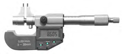 Digitální mikrometr s čelistmi pro měření vnitřních rozměrů IP54 5-30/0,001 mm (HT-201-05)