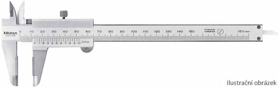 530-321: Analogové posuvné měřítko s Noniem MITUTOYO 0-200/0,05mm a čelistmi osazenými tvrdokovem