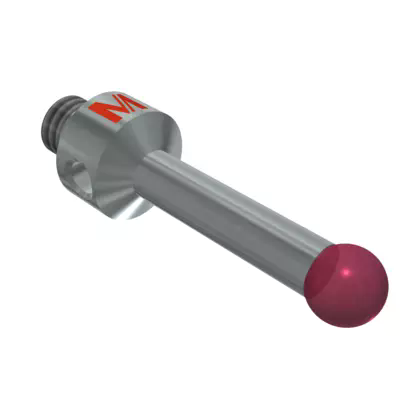Dotek M4 strojní rubínová kulička 4,0 mm 01-M4-R4-L18-ML13,7-SS3-BS7- pájené součásti MITUTOYO (K651701)