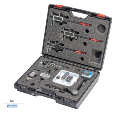 Sada měřicích nástrojů digital HITEC - 3x posuvné měřítko, mikrometr, tloušťkoměr, úchylkoměr, stojánek, bezdrátový přenos (201-275)