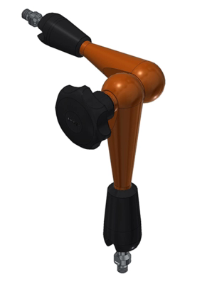 Hydraulický kloubový stojan M 204mm M6 CMM fixtures, eco-fix KOMEG (K551303)