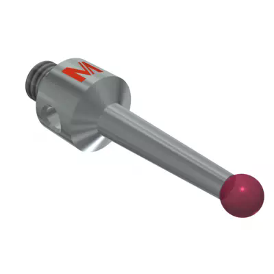 Dotek M4 strojní rubínová kulička 3,0 mm 01-M4-R3-L18,5-ML13-SS3-2-BS7- pájené součásti MITUTOYO (K651574)