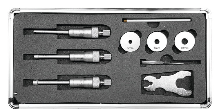 2-bodový analogový dutinoměr HITEC 3-6 mm/ 0,001 včetně kroužků (244-10)