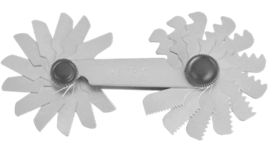 Závitové měrky HITEC ocelové 24 listů 0,25 - 6,0 mm  60° metrické (303-10)