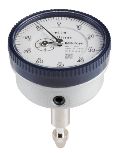 1160T: Číselníkový úchylkoměr s vřetenem na zadní straně MITUTOYO 5/0,01mm