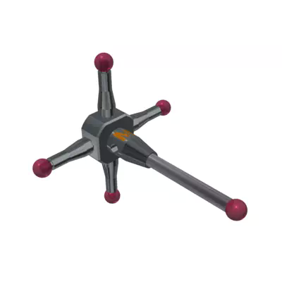 5cestný dotek M2 rubínová kulička Ø2,0 mm 04-M2-R2-L18-ML5,25/16,5-SWC1,4/2-BS MITUTOYO (K651053)