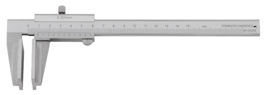 Posuvné měřítko HITEC 150/0,02 mm/inch s plochými čelistmi (100-87)