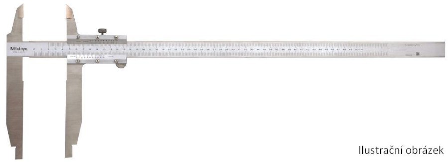 533-504: Analogové posuvné měřítko s Noniem MITUTOYO 0-500/0,02mm se standardními čelistmi a
zaoblenými měřicími plochami