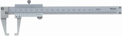 536-151: Analogové posuvné měřítko s Noniem MITUTOYO 0-150/0,05mm pro měření v drážkách