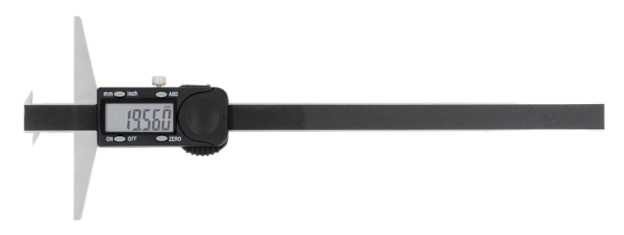 Digitální hloubkoměr HITEC s dvojitým nosem 300/0,01 mm/inch ABS výstup dat (120-443)