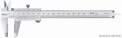 530-335: Analogové posuvné měřítko s Noniem MITUTOYO 0-150/0,05mm a čelistmi osazenými tvrdokovem
