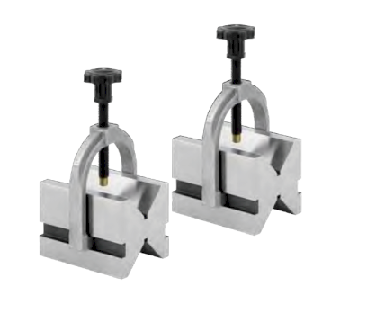 Pár prizmatických X bloků v přesném provedení s pružinovou sponou 50 x 40 x 40 mm (HT-580-37)