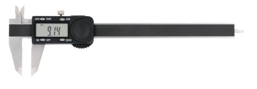 Digitální posuvné měřítko  IP54 HITEC 150/0,01 mm ABS tvrdokov čelisti (101-603)