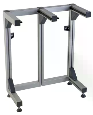 Regál pro dvě palety, přípravky eco-fix, systém pro přijímání palet PRS CMM fixtures, eco-fix, Pallet Receiver System PRS KOMEG (K551342)