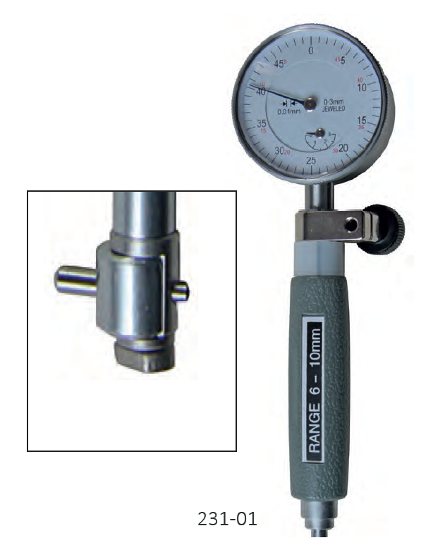 2-bodový dutinoměr s úchylkoměrem  6-10/0,1 mm (HT-231-01)