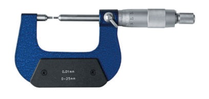 Analogový mikrometr HITEC s zúženými doteky 75 - 100/0,01 mm + nastavovací měrka (200-93)
