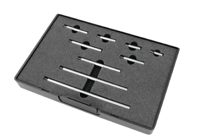 Sada nástavců pro číselníkové úchylkoměry  10/15/20/25/30/40/50/80/100mm ⌀ 4 mm závit M2,5 (284-622)