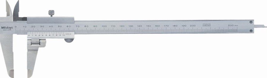536-212: Analogové posuvné měřítko s Noniem MITUTOYO 0-200/0,05mm s výkyvnou čelistí