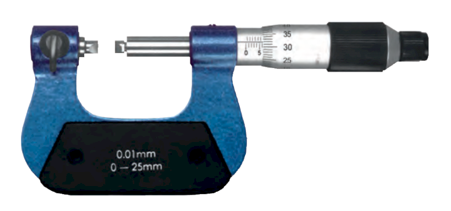 Analogový mikrometr pro měření závitů  s neotočným vřetenem 75-100/0,01 mm (HT-201-43)